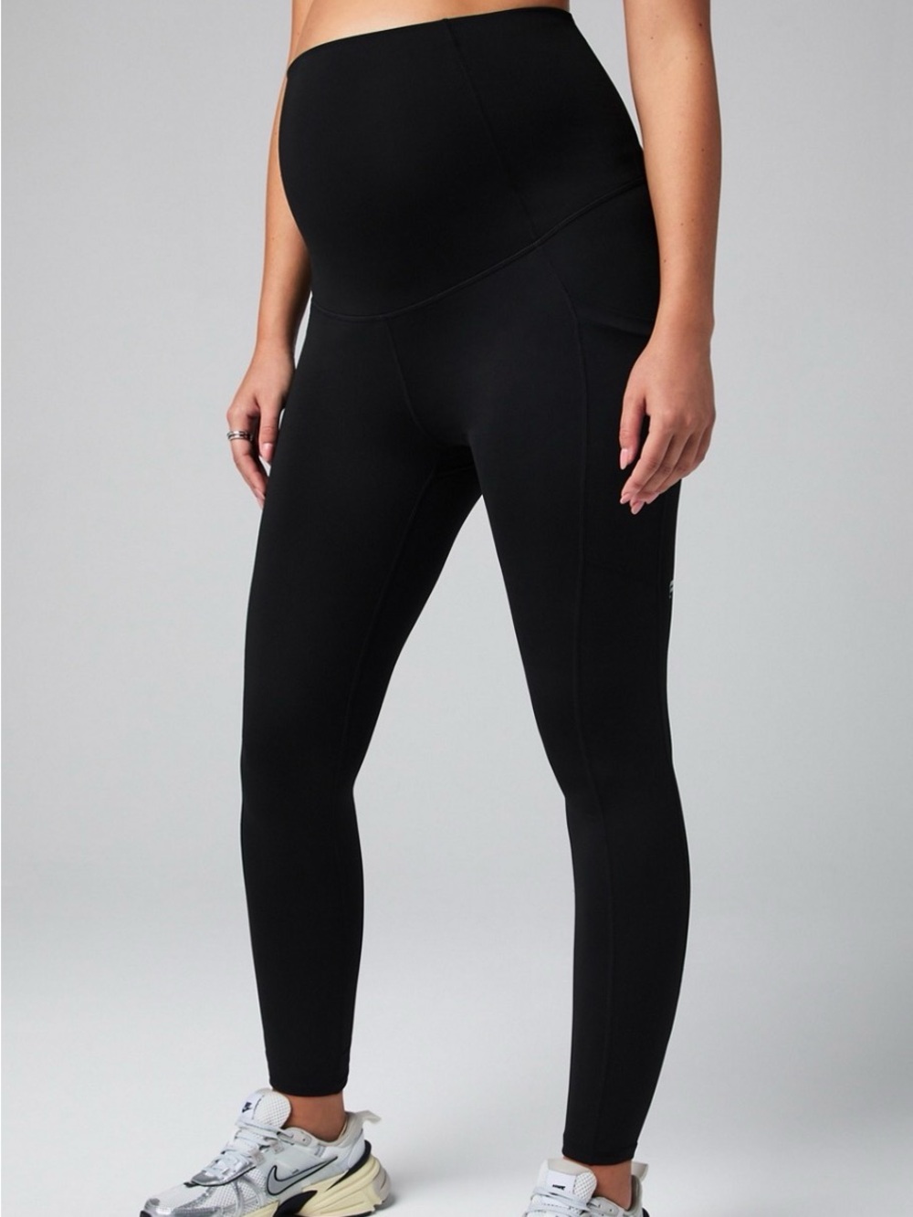 Fabletics PureLuxe High-Waisted Maternity Leggings - Black - M